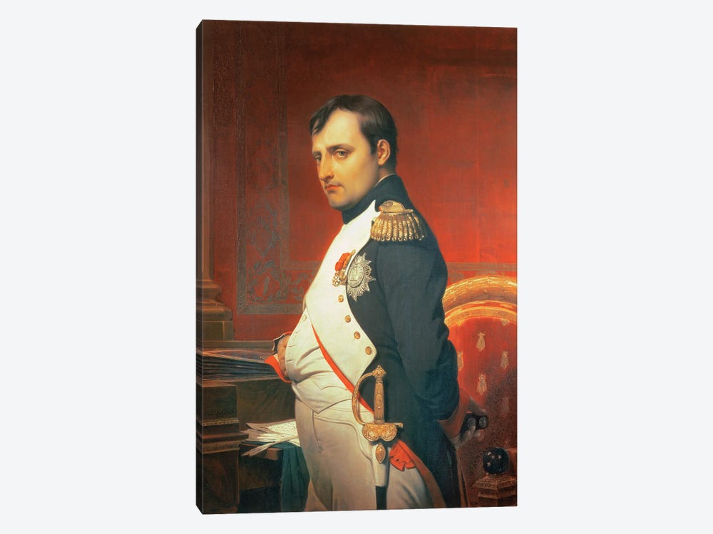 Napoleon (1769-1821) In His Study by Hippolyte Delaroche 1-piece Canvas Wall Art