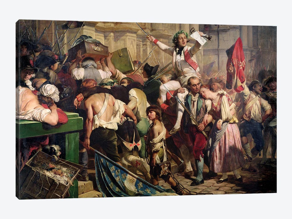 The Conquerors Of The Bastille Before The Hotel De Ville In 1789 by Hippolyte Delaroche 1-piece Art Print