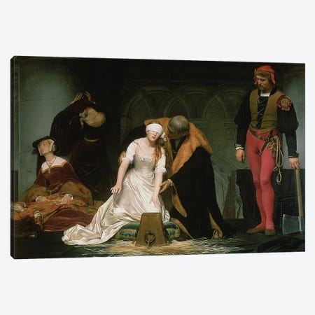 The Execution Of Lady Jane Grey, 1833 Canvas Print #HID6} by Hippolyte Delaroche Canvas Art