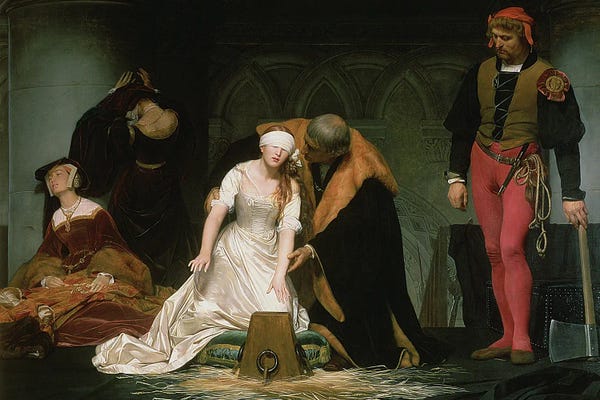 Historical Fashion: The Execution Of Lady Jane Grey, 1833 by Hippolyte Delaroche