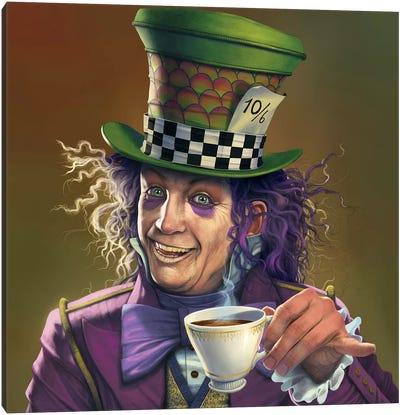 Mad Hatter  Canvas Art Print - Animated & Comic Strip Character Art
