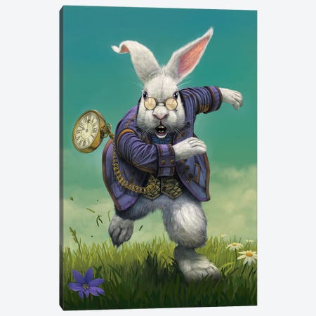 White Rabbit Canvas Print #HIE106} by Vincent Hie Canvas Art Print