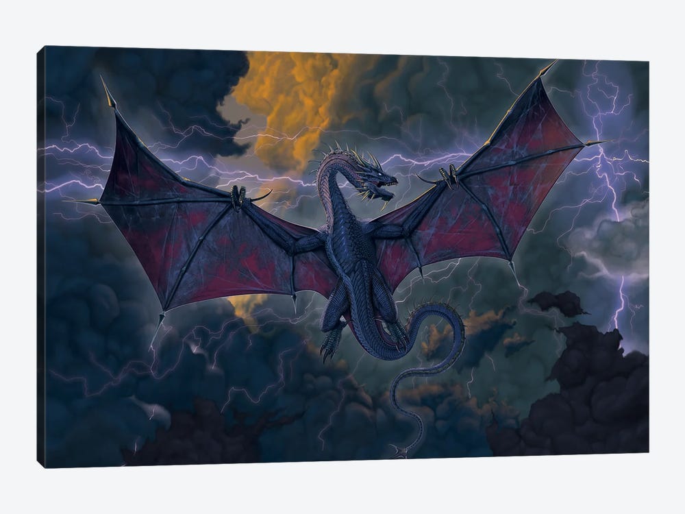 Thunder Dragon by Vincent Hie 1-piece Canvas Wall Art