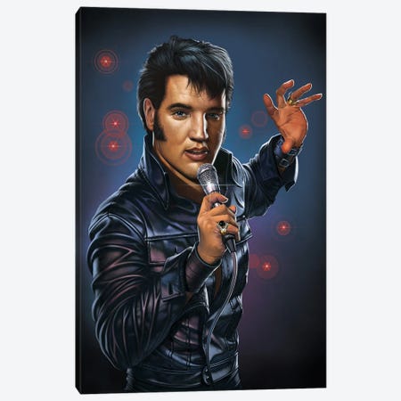 Elvis 1968 Comeback Canvas Print #HIE116} by Vincent Hie Canvas Art