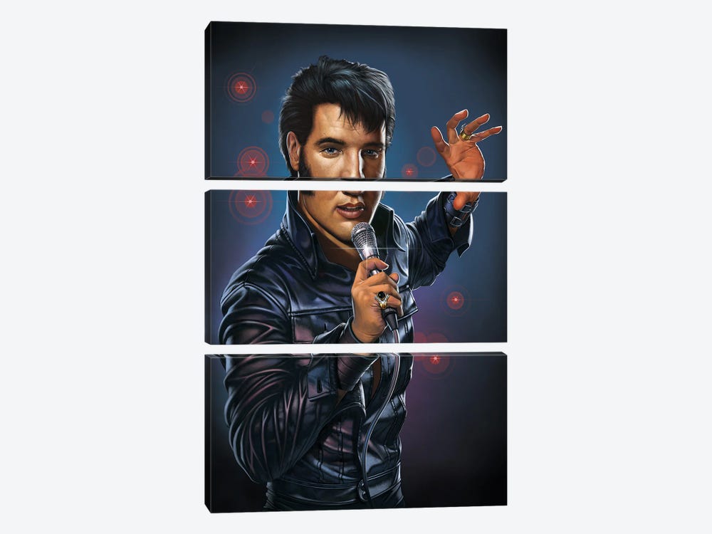Elvis 1968 Comeback by Vincent Hie 3-piece Canvas Artwork