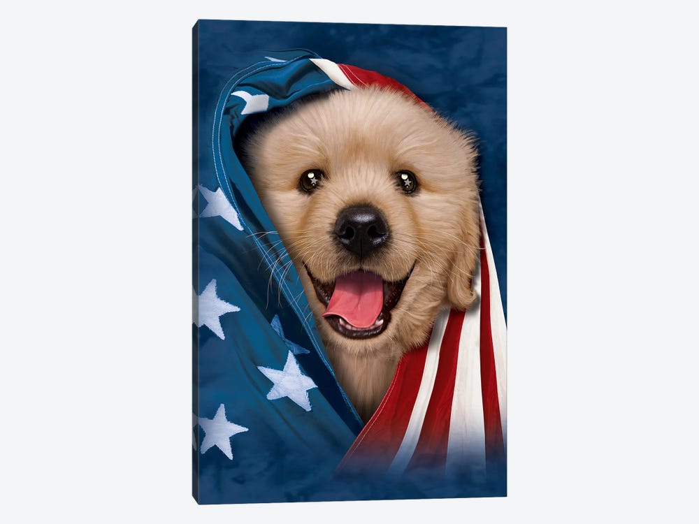 Patriotic Pup I by Vincent Hie 1-piece Canvas Art Print