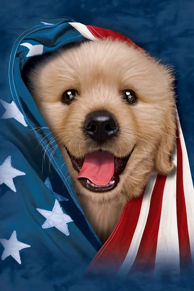 American Décor: Patriotic Pup I by Vincent Hie