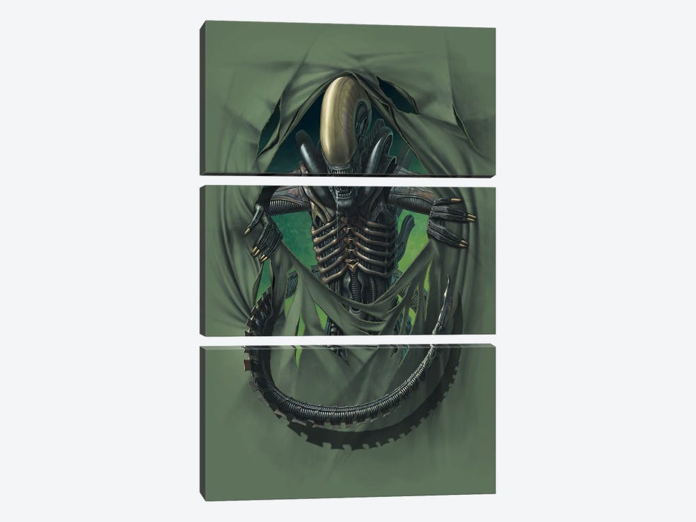 Alien Breakthrough by Vincent Hie 3-piece Canvas Print