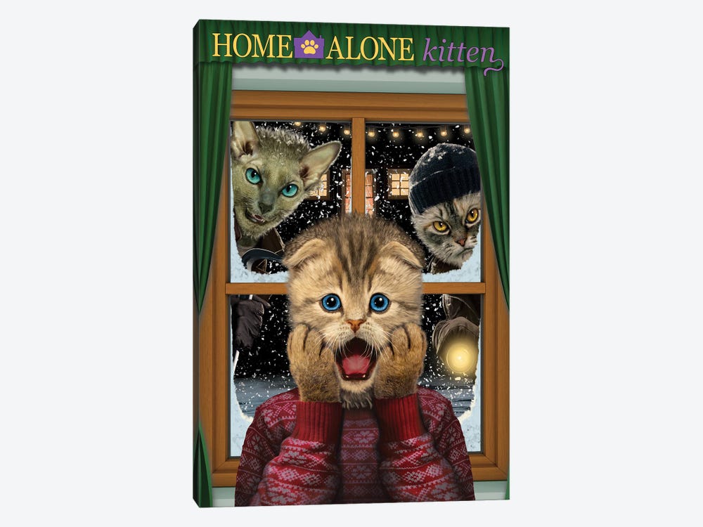 Home Alone Kitten by Vincent Hie 1-piece Canvas Print