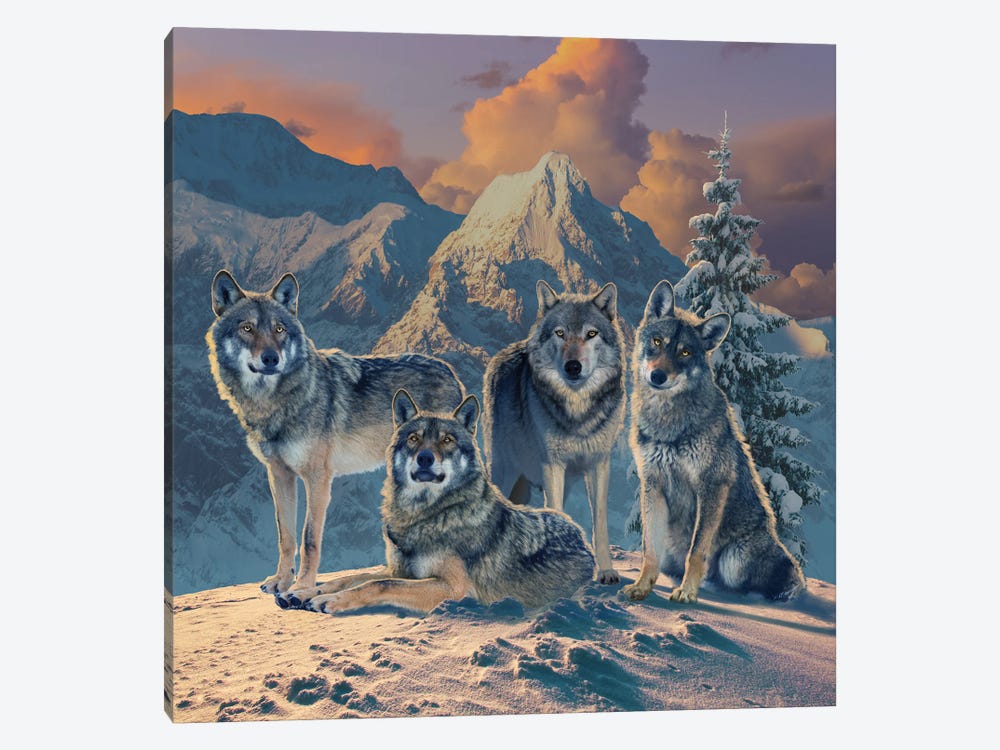 Wolf Pack by Vincent Hie 1-piece Canvas Art Print