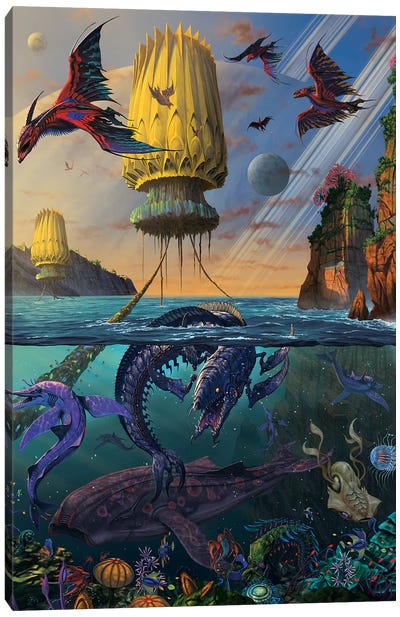 Cyris Undiscovered Canvas Art Print - Dragon Art