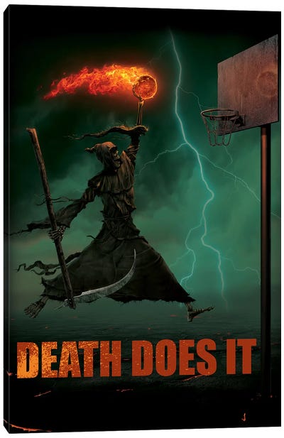 Death Does It Canvas Art Print - Grim Reaper Art
