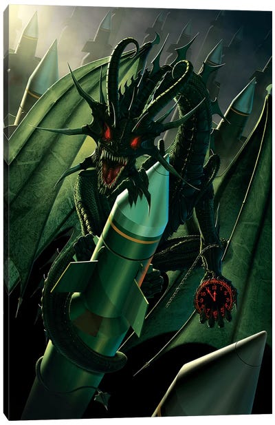 Doom Dragon Canvas Art Print - Vincent Hie