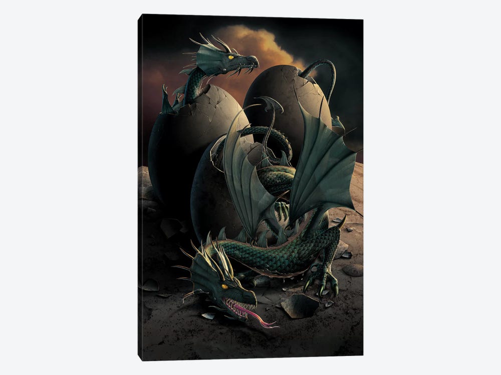 Dragon Offspring by Vincent Hie 1-piece Canvas Art Print