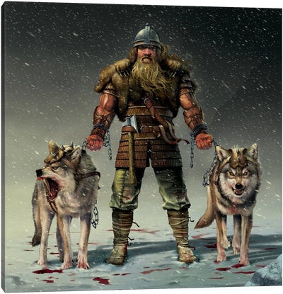 Mountain Viking Canvas Art Print - Vincent Hie