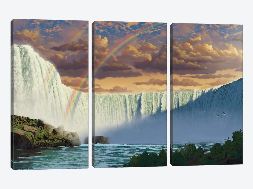 Niagara Falls by Vincent Hie 3-piece Canvas Print