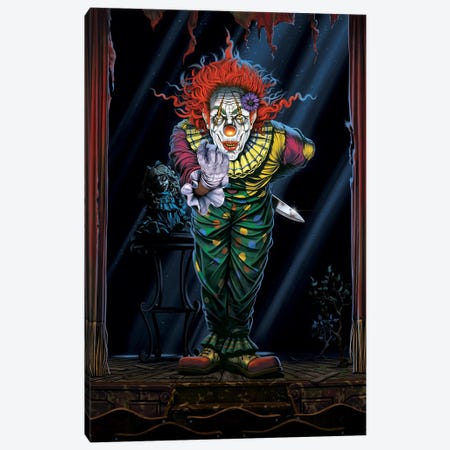 Surprise Clown Canvas Print #HIE46} by Vincent Hie Canvas Wall Art