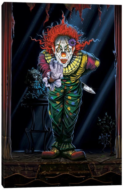 Surprise Clown Canvas Art Print - Vincent Hie