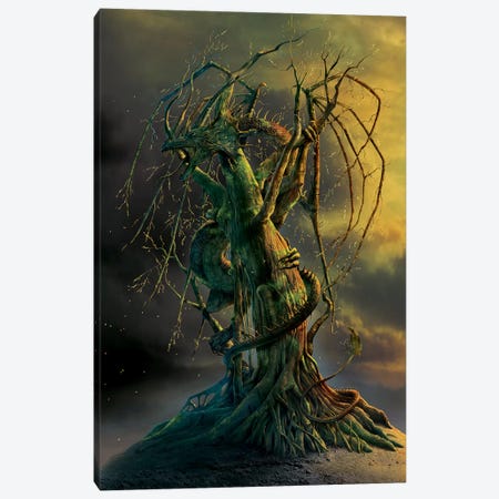 Tree Dragon Canvas Print #HIE54} by Vincent Hie Art Print
