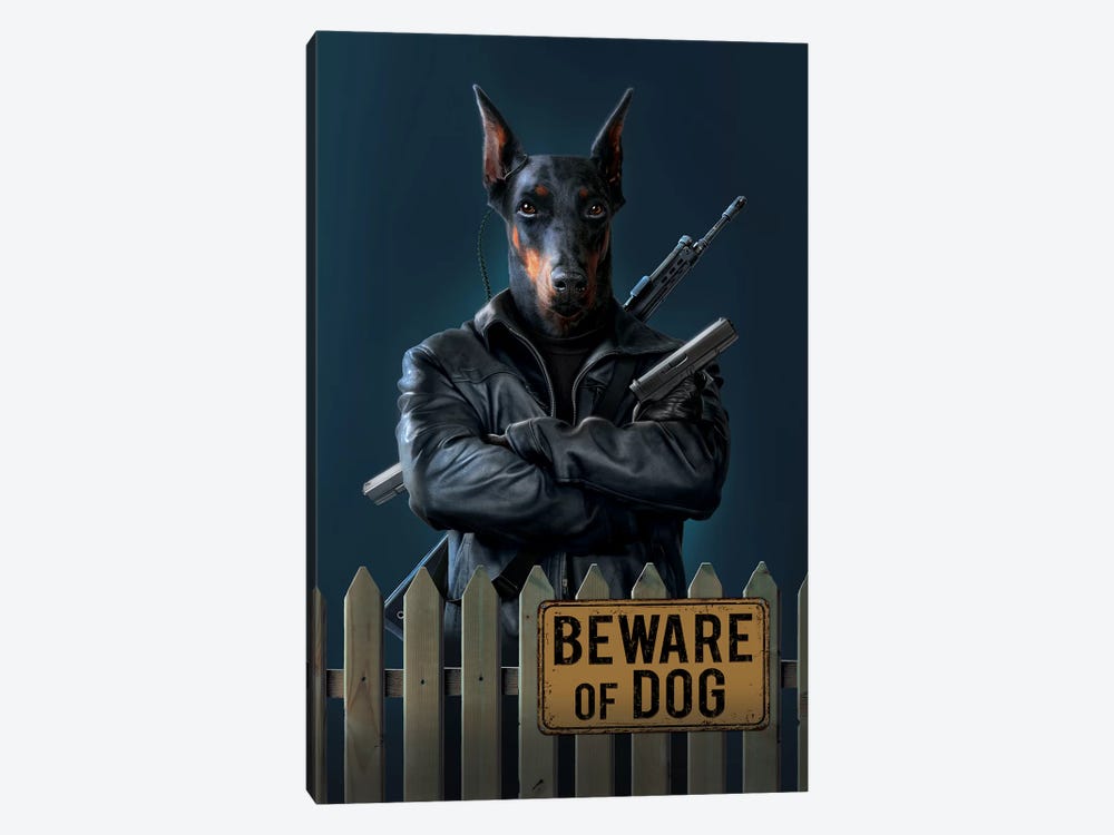 Beware Of Dog by Vincent Hie 1-piece Canvas Art