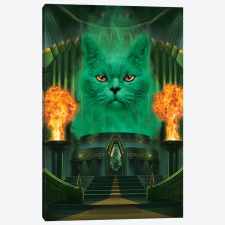 Cat The Great And Powerful  Canvas Print #HIE67} by Vincent Hie Canvas Artwork