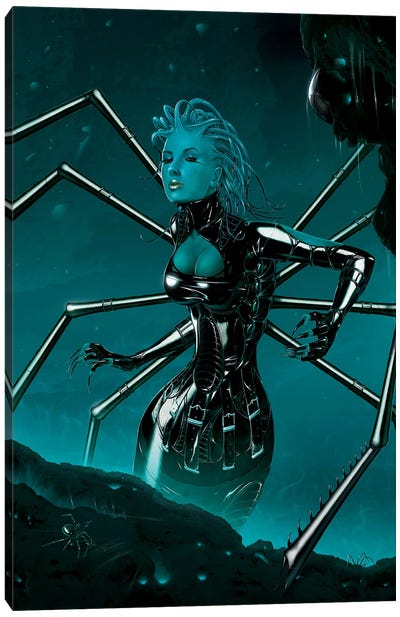 Black Widow Canvas Art Print - Vincent Hie