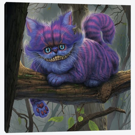 Cheshire Cat Canvas Print #HIE71} by Vincent Hie Canvas Artwork