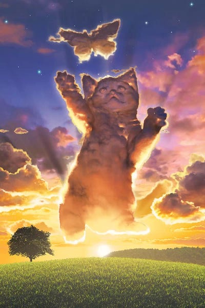 Kittens: Cloud Kitten Sunset by Vincent Hie