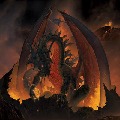 Fireball Dragon by Vincent Hie framed canvas print