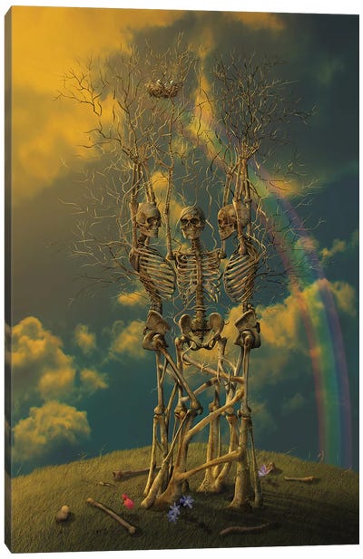 Lifecycle Canvas Art Print - Skeleton Art