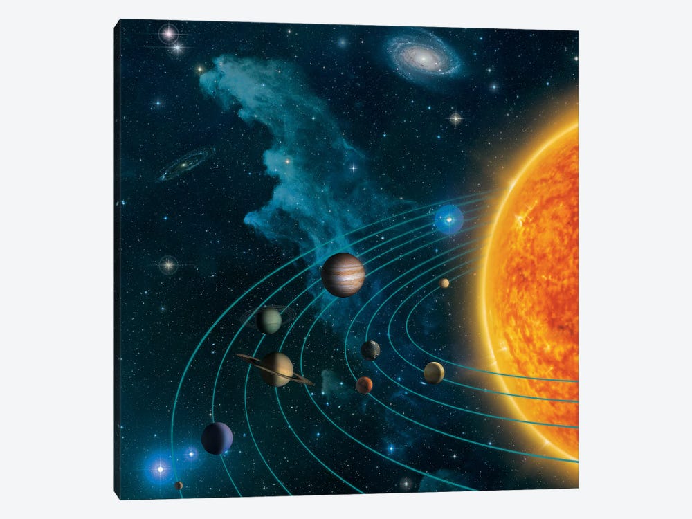 Solar System by Vincent Hie 1-piece Canvas Wall Art