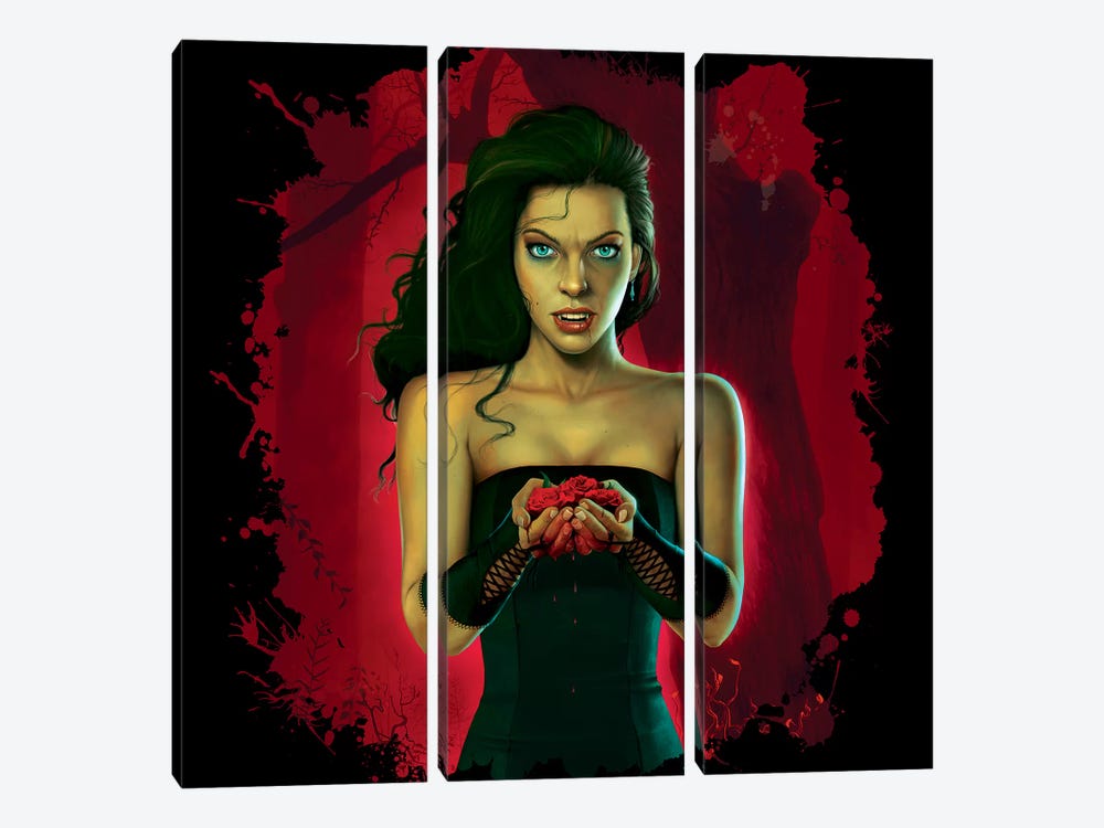 Blood Roses by Vincent Hie 3-piece Canvas Art Print