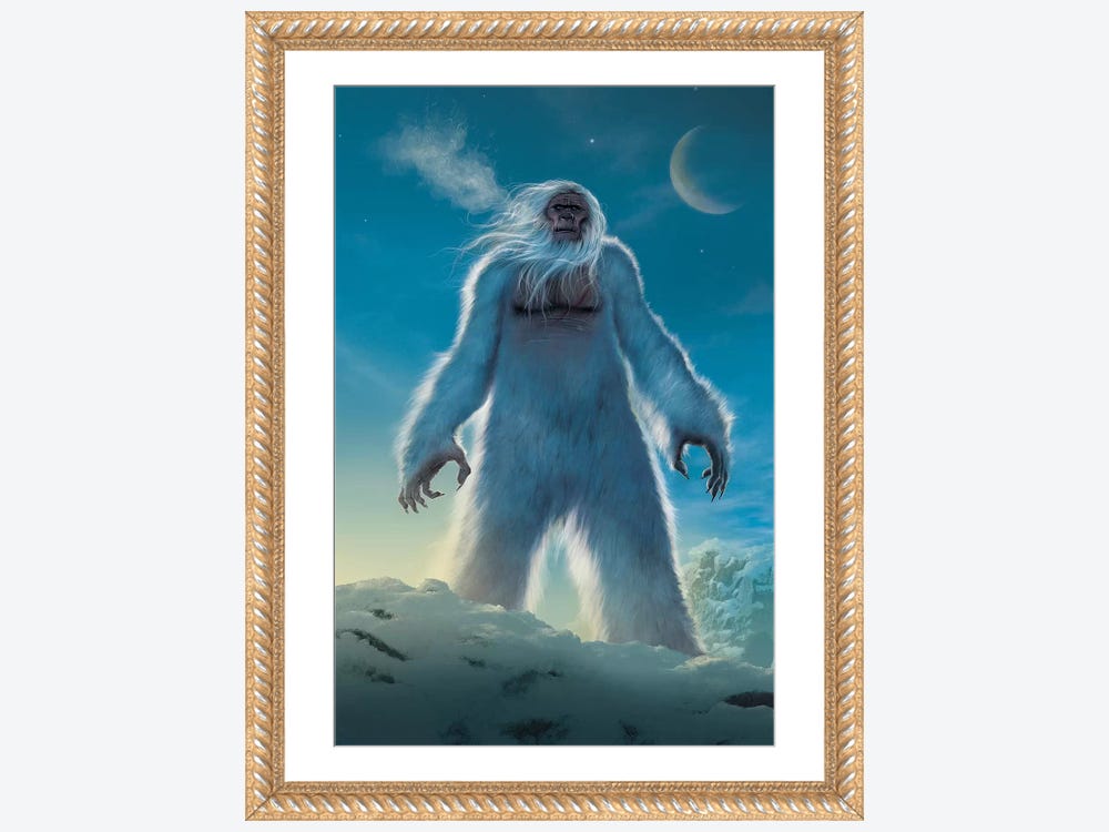 Giant Yeti - Canvas, Framed, Metal, or Acrylic - Free Shipping! Free 8x8  Canvas with any purchase! (See Personalization Field)