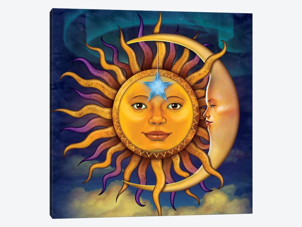 Sun Moon by Vincent Hie 1-piece Canvas Wall Art