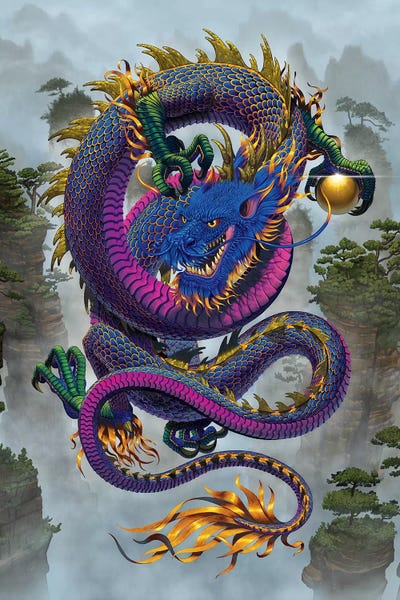 Chinese Décor: Good Fortune Dragon  by Vincent Hie
