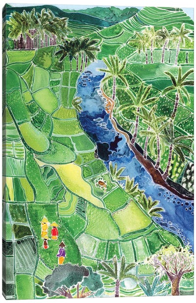 River Agung, Bali, 1996 Canvas Art Print