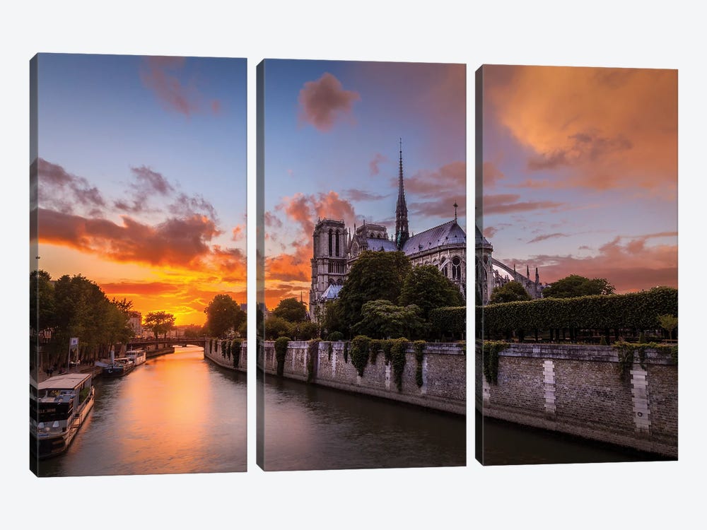 Cathedral Sunset by H.J. Herrera 3-piece Canvas Art