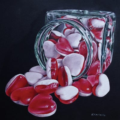 Jar Of Hearts by Hanna Kaciniel canvas print
