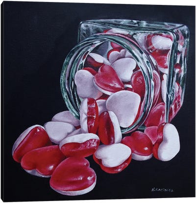 Jar Of Hearts Canvas Art Print - Hanna Kaciniel