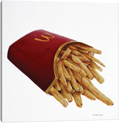 A Stack Of Chips Canvas Art Print - Hanna Kaciniel