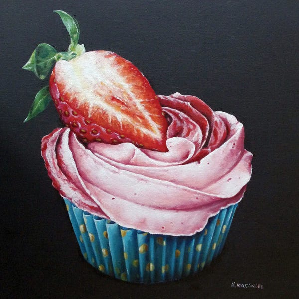 Food & Drink Still Life: Strawberry Cupcake by Hanna Kaciniel