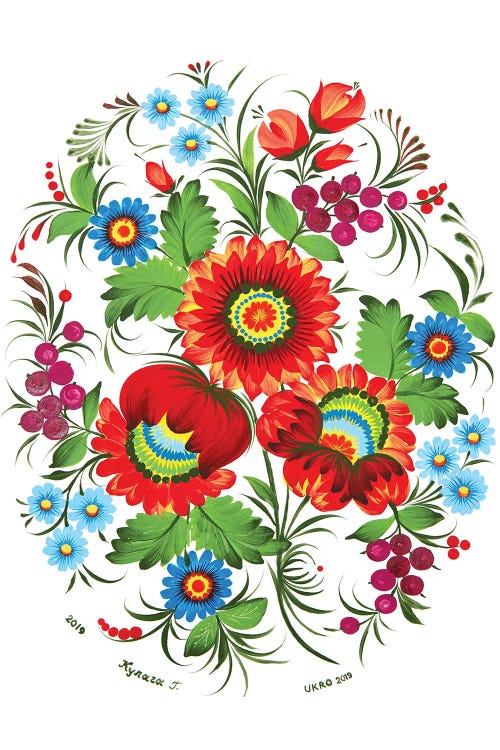 Flower Easter Egg by Halyna Kulaga wall art