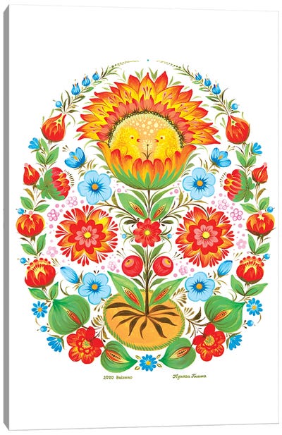 Easter Flower Canvas Art Print - Halyna Kulaga