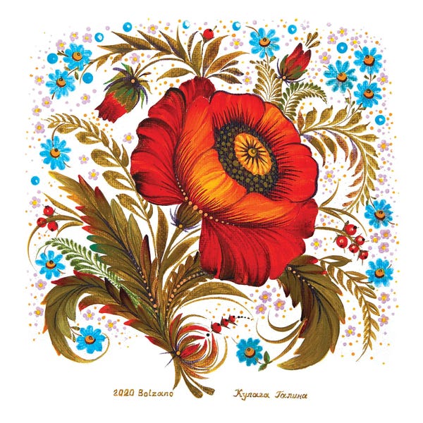 Halyna Kulaga: Poppy Flower by Halyna Kulaga