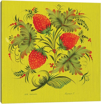 Rasberry Canvas Art Print - Halyna Kulaga