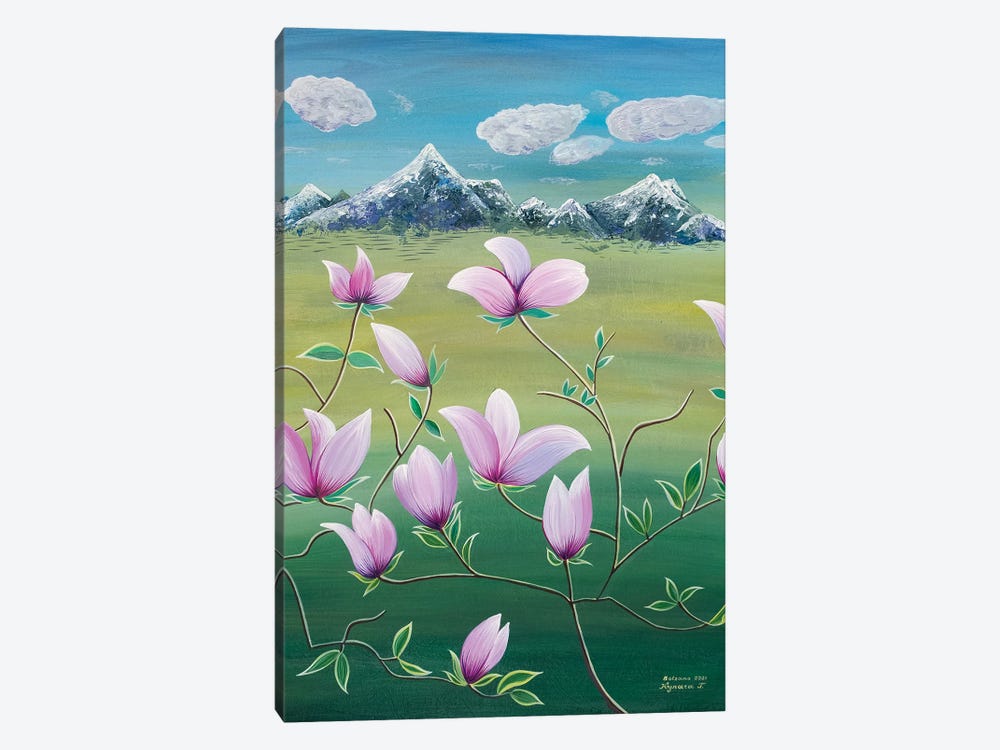 Flourishing Magnolia by Halyna Kulaga 1-piece Art Print