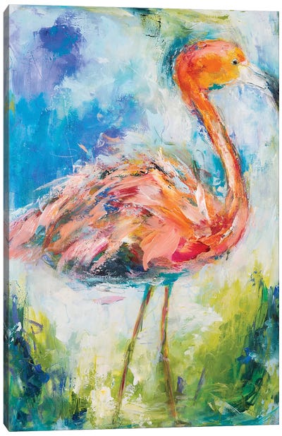 Pretty In Pink II Canvas Art Print - Flamingo Art