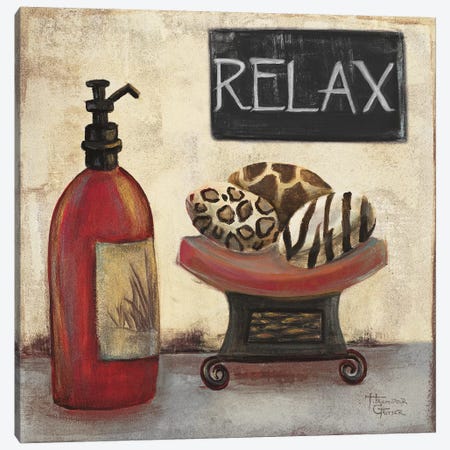 Red Jungle Spa II Canvas Print #HKR12} by Hakimipour-Ritter Canvas Wall Art