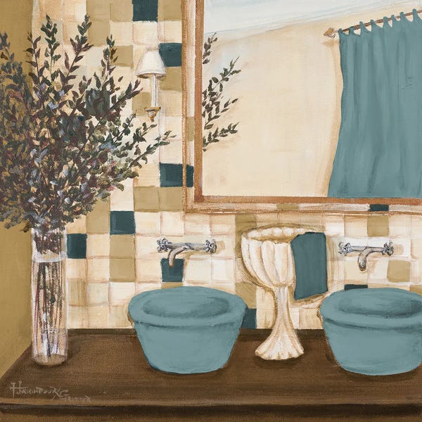 Hakimipour-Ritter: Blue Zen Bath I by Hakimipour-Ritter