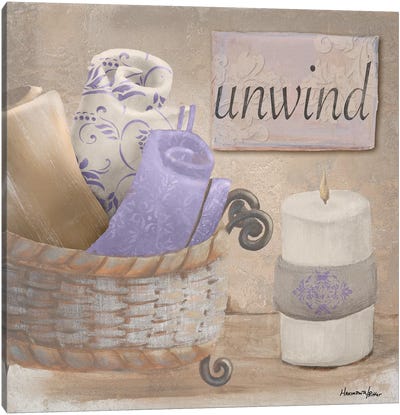 Lavender Bath I Canvas Art Print - Calm Art